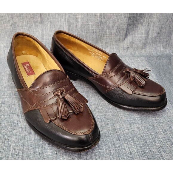 G.H. Bass Loafers Arnes Brown Leather Kiltie Tassel M024072  Men's 8M - Picture 10 of 11